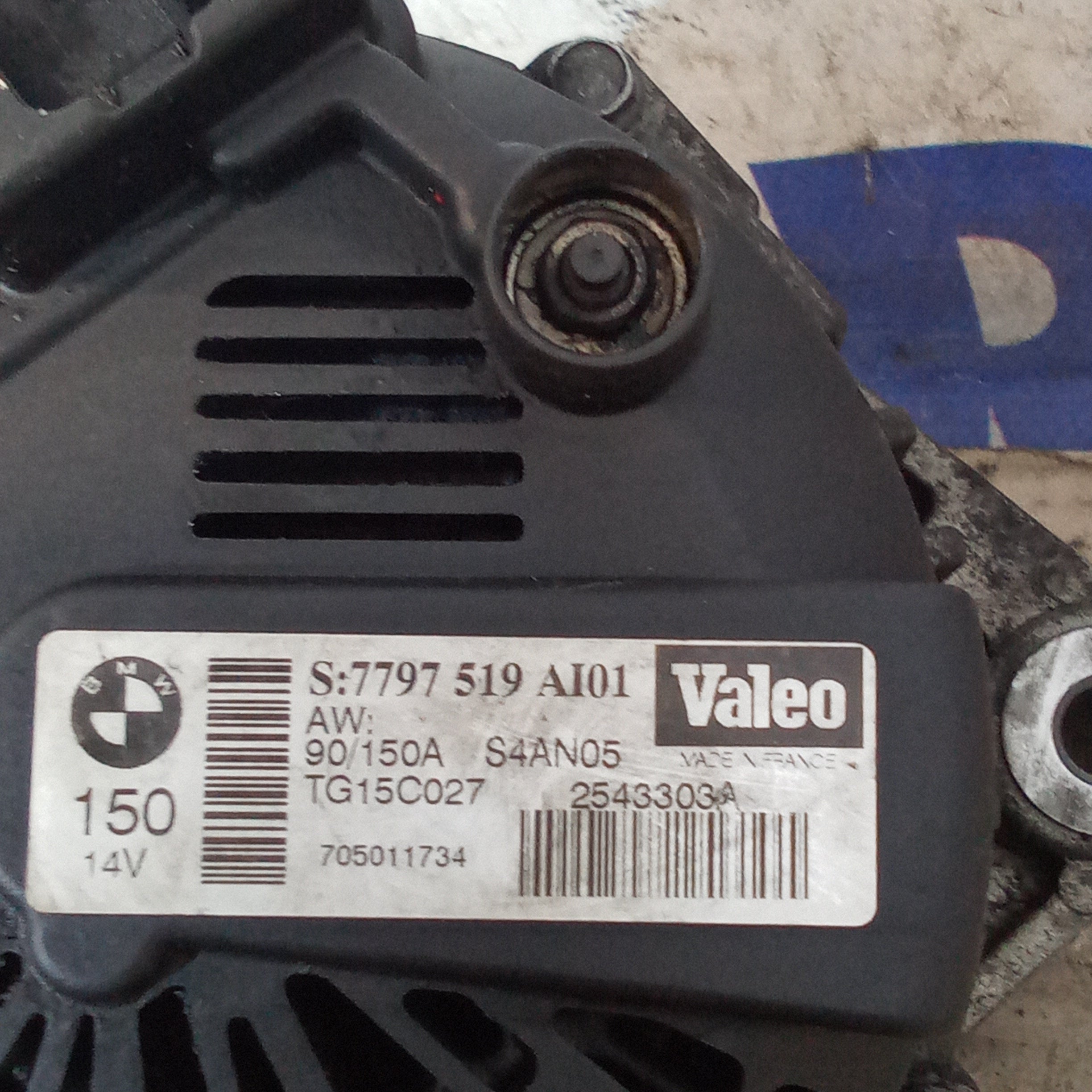 Alternator BMW 118d year 2006 code S:7797519AI01
