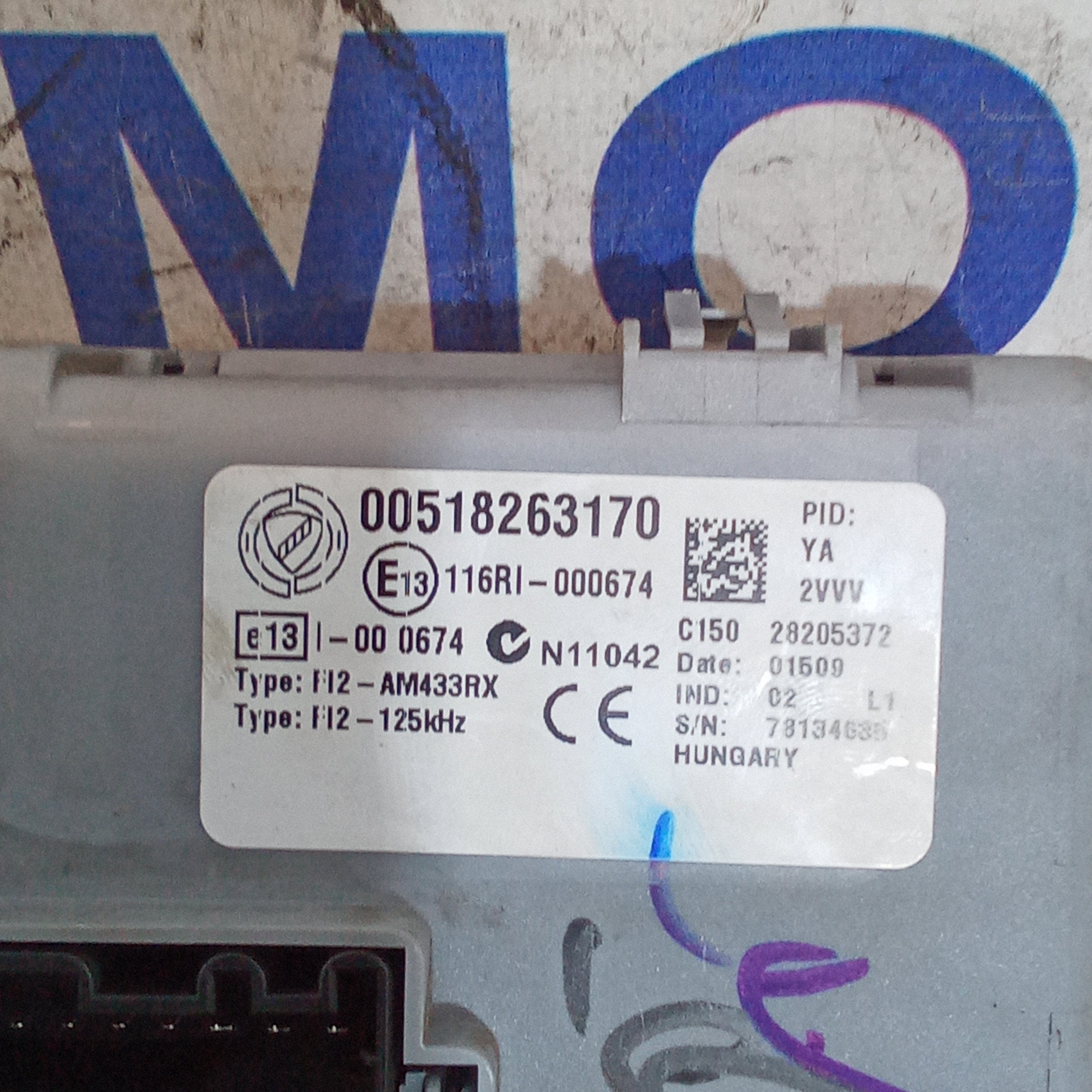 Fiat Grande Punto 1.3 JTD Body Control Module, year 2005, code 00518263170