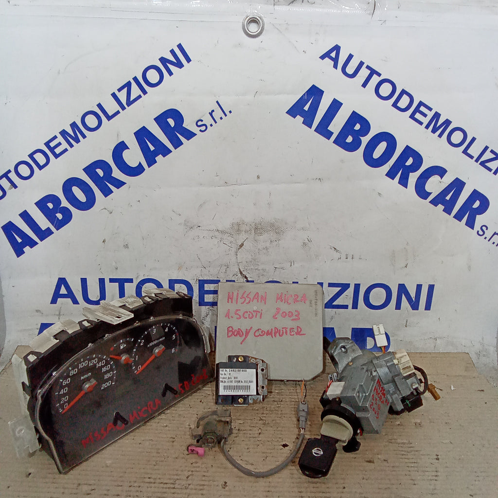 body control module with ignition kit (complete) Nissan Micra 1.5cdti year 2003 code 248219F900