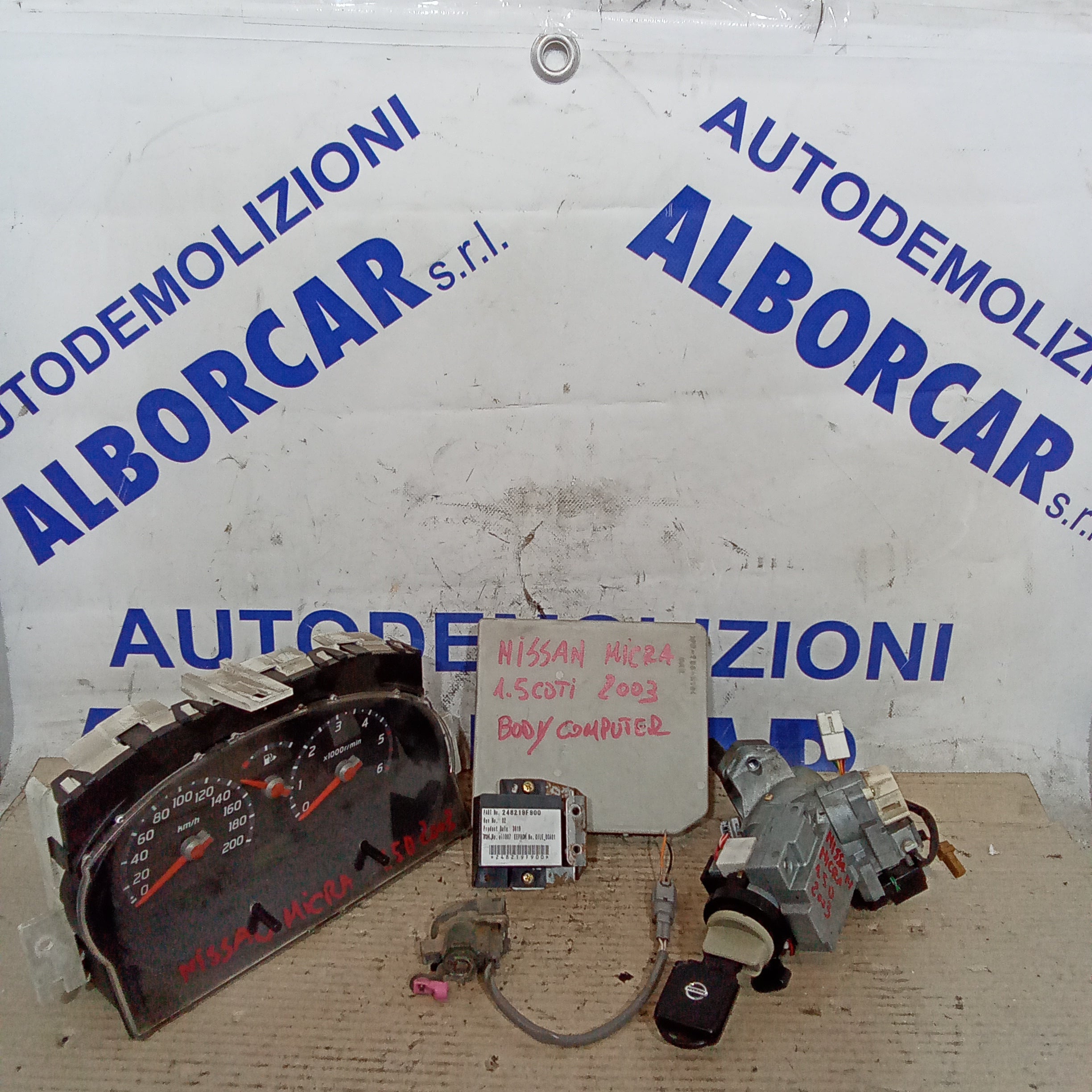 body control module with ignition kit (complete) Nissan Micra 1.5cdti year 2003 code 248219F900