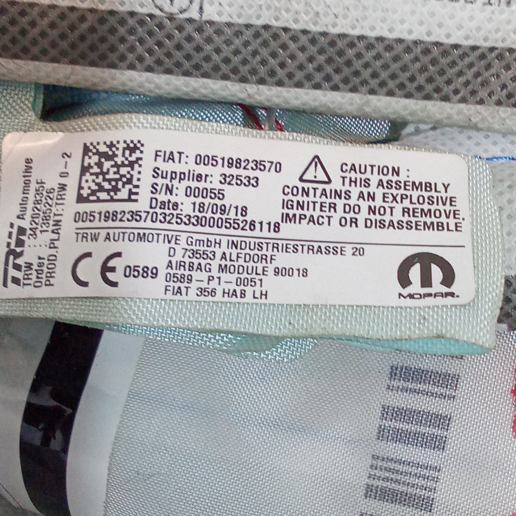 airbag tendina laterale sinistra fiat tipo 1.6mjt anno 2016