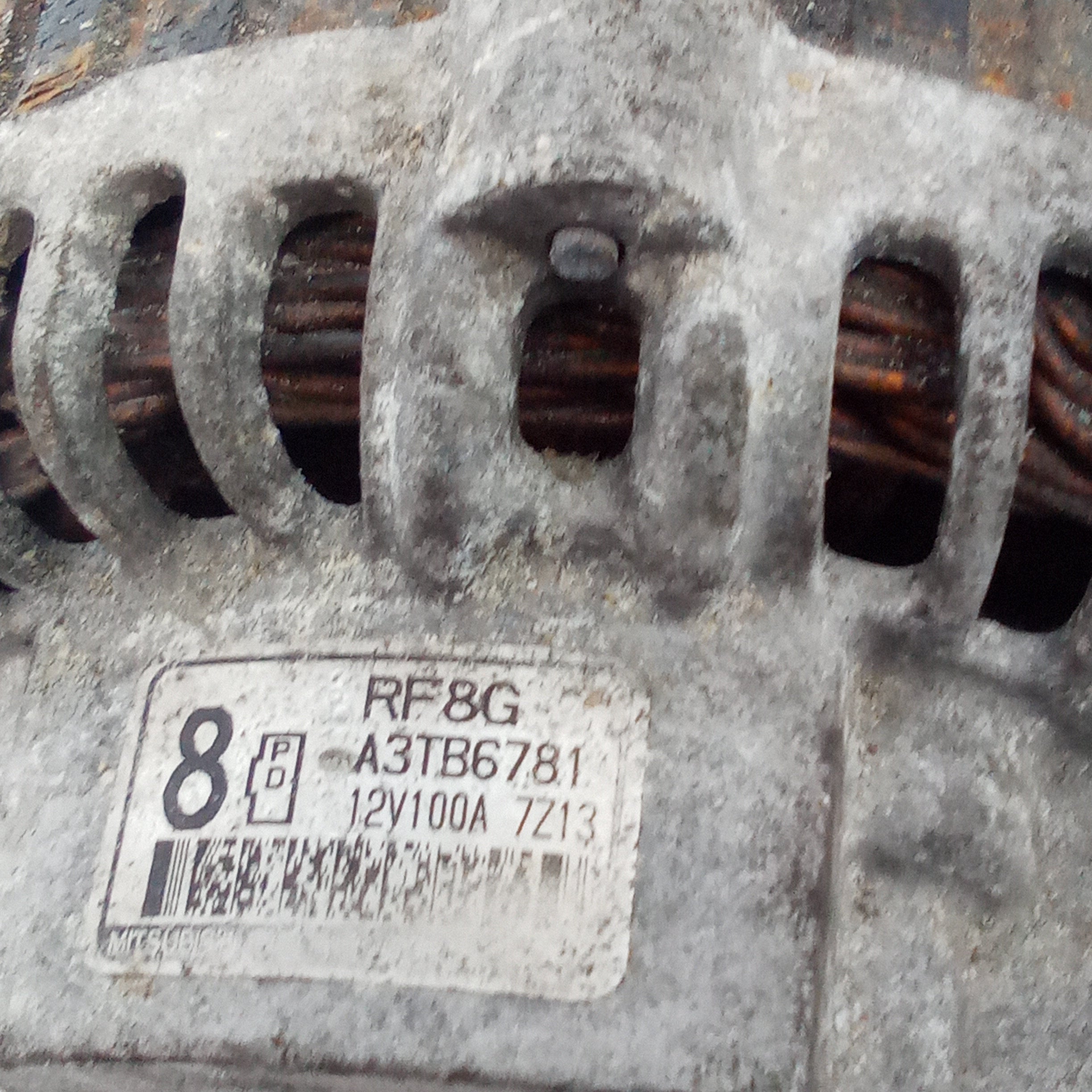 alternatore mazda 6 2.0 diesel anno 2005/2008 codice A3TB6781