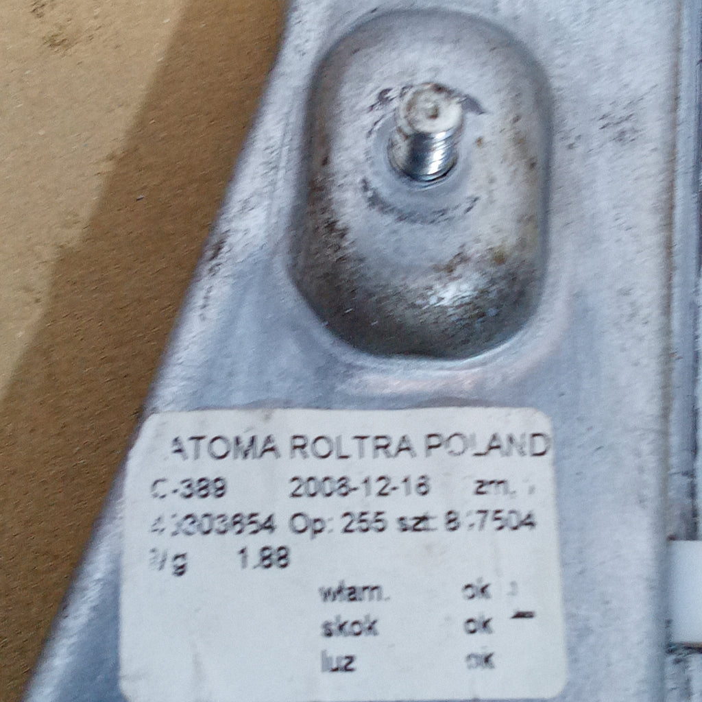 Motorino alzavetri posteriore  sinistro fiat panda anno 2008