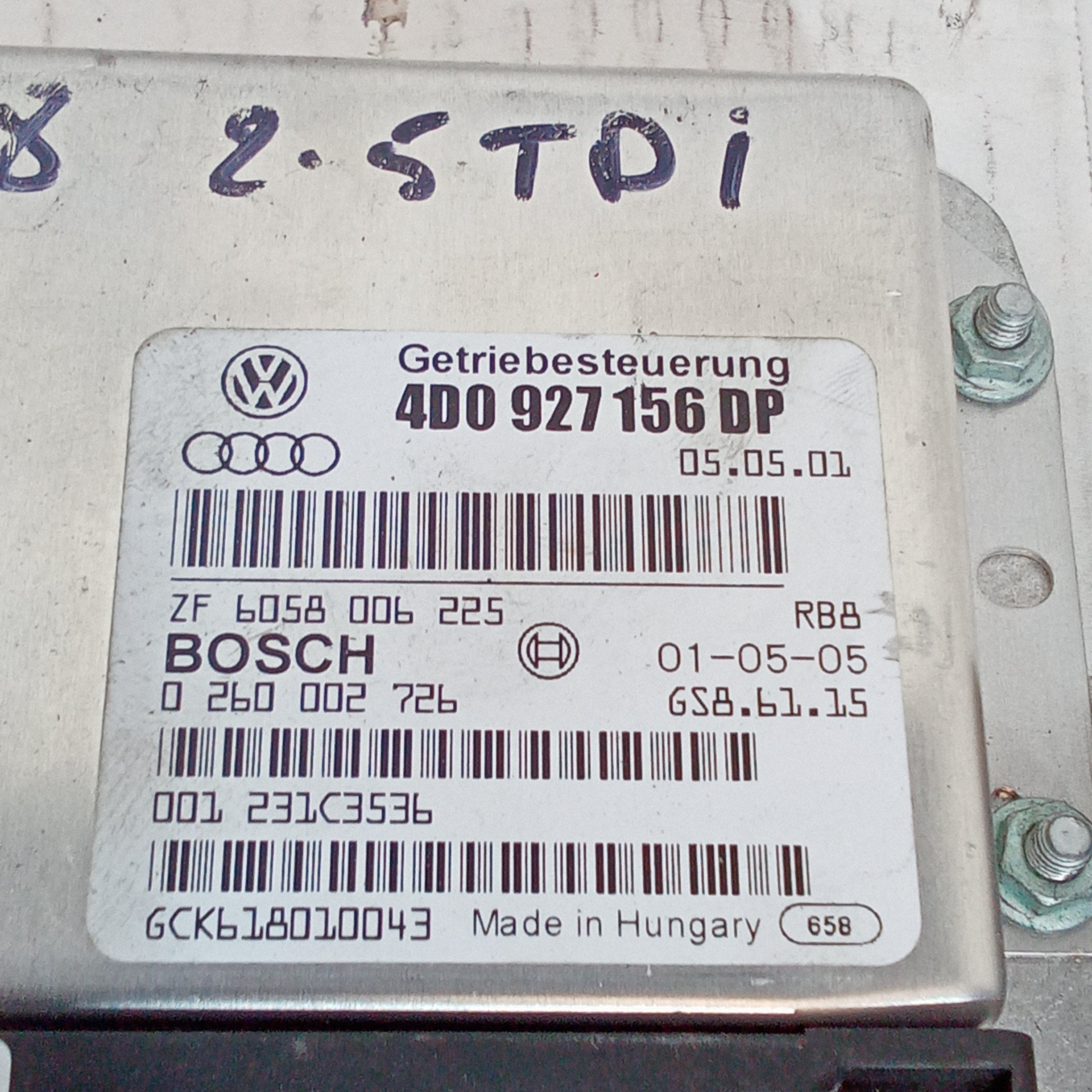 centralina cambio automatico audi A8 2.5 tdi anno 2001
