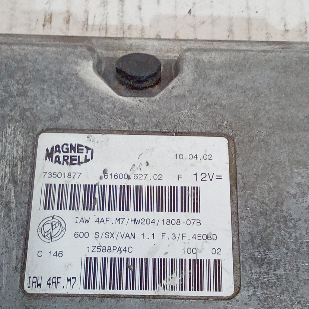 centralina motore fiat 600 1.1 benzina anno 1998/2010 codice 73501877