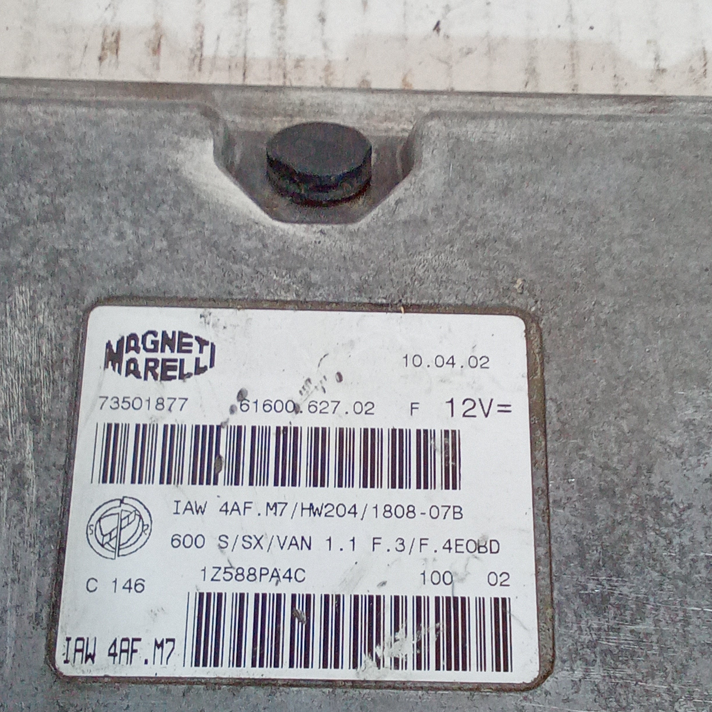 centralina motore fiat 600 1.1 benzina anno 1998/2010 codice 73501877