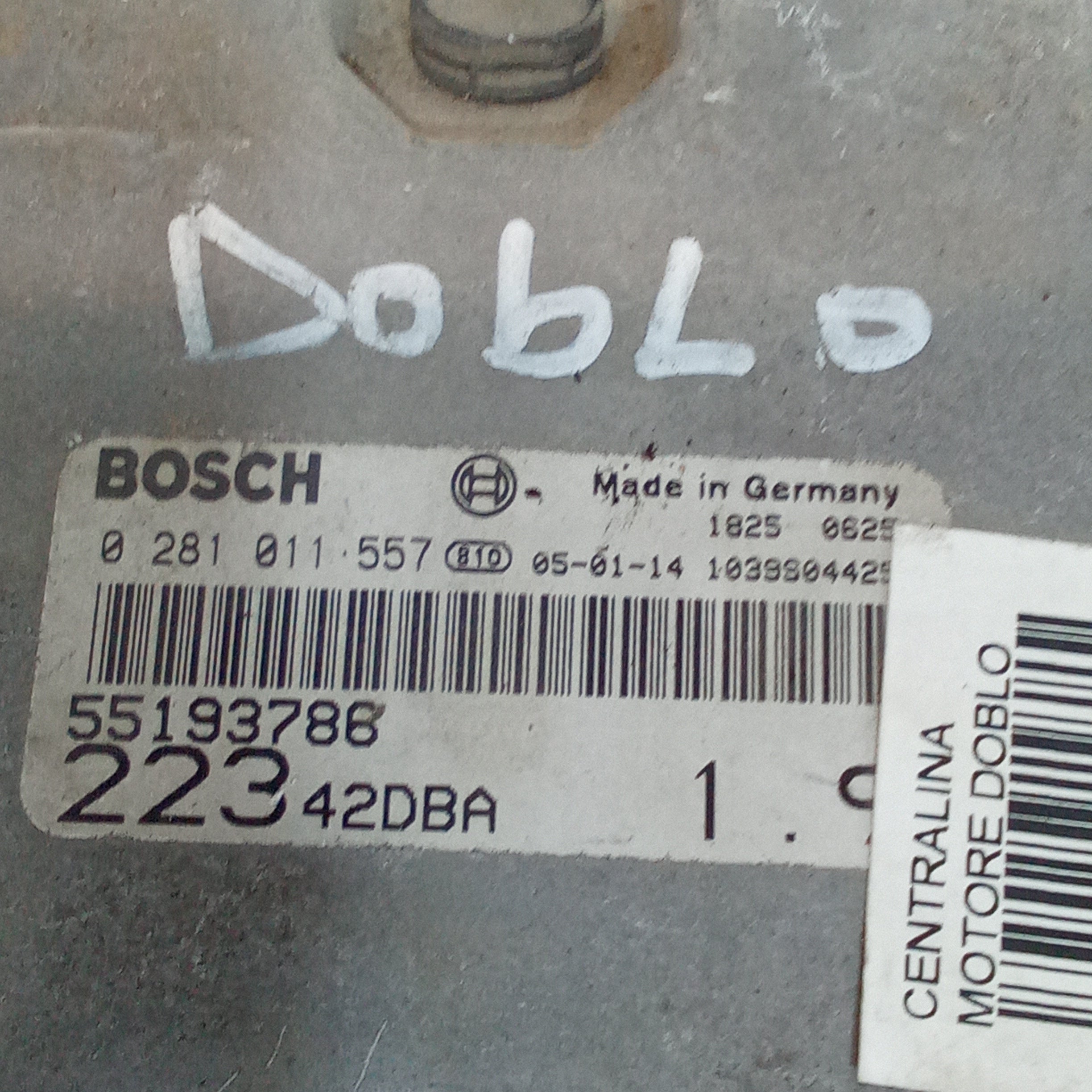 centralina motore fiat Doblò 1.9jtd anno 2000/2005 cod 0281011557