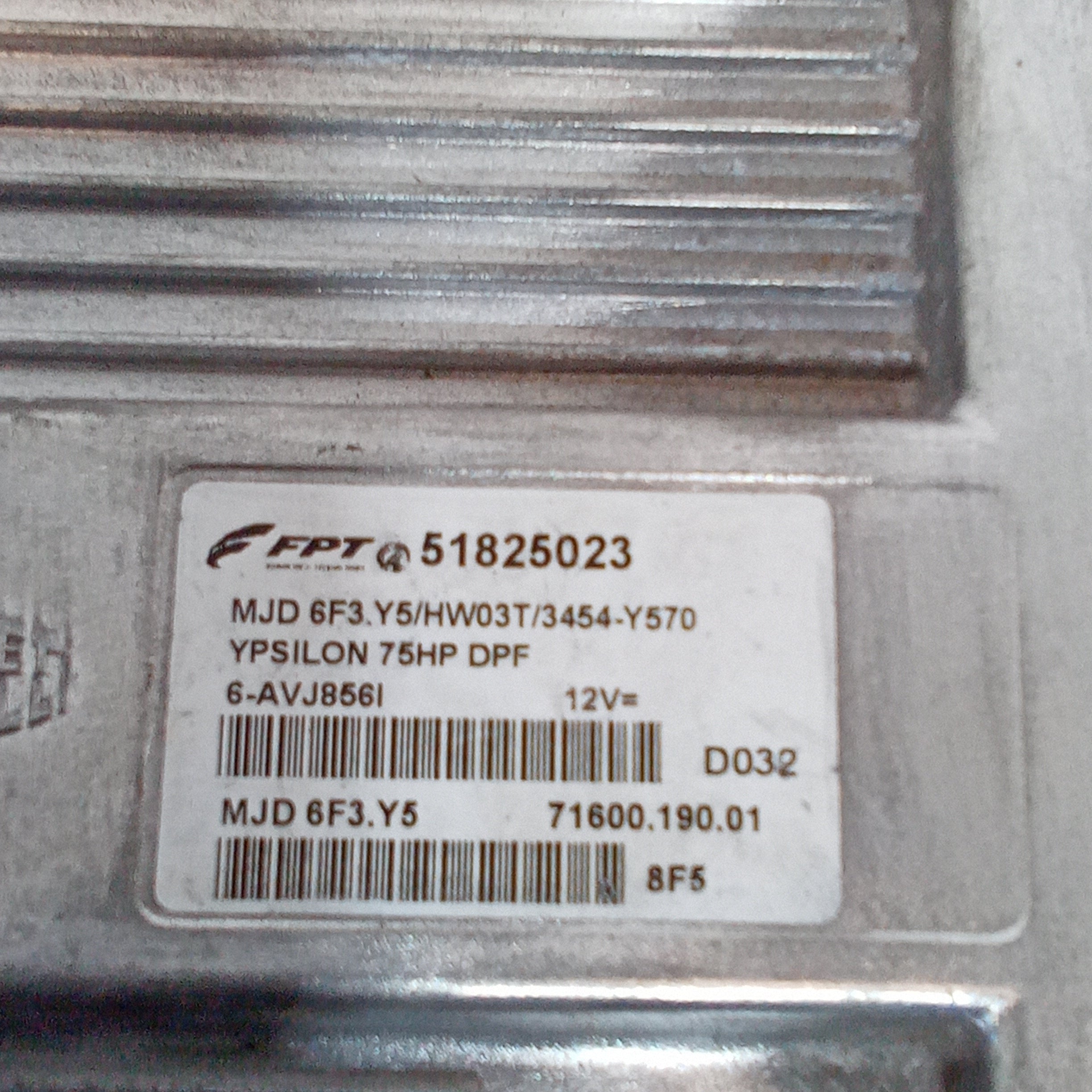 unidad de control del motor Lancia Y 1.3 JTD 75cv año 2003/2011 cod.51825023