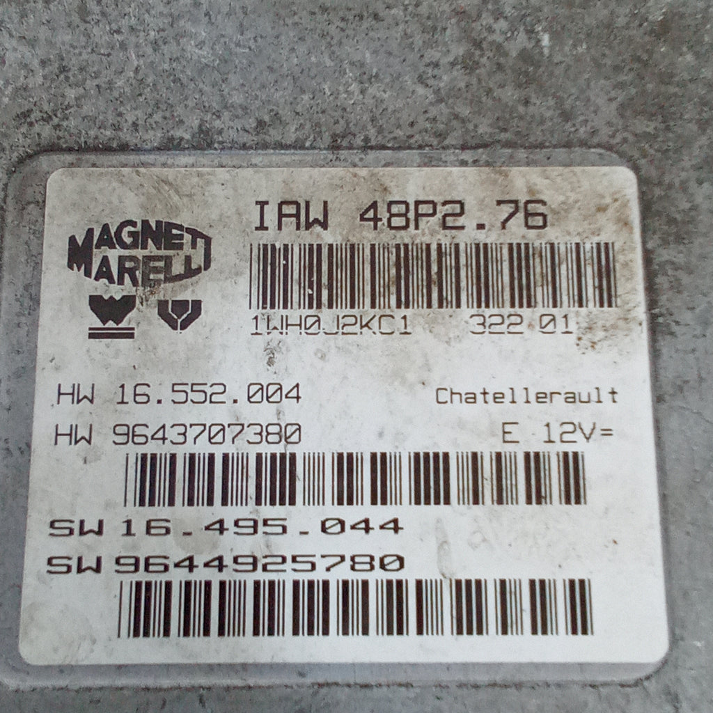 centralina motore peugeot 206 1.1 benzina 1 serie anno 2000 cod.IAW48P2.76