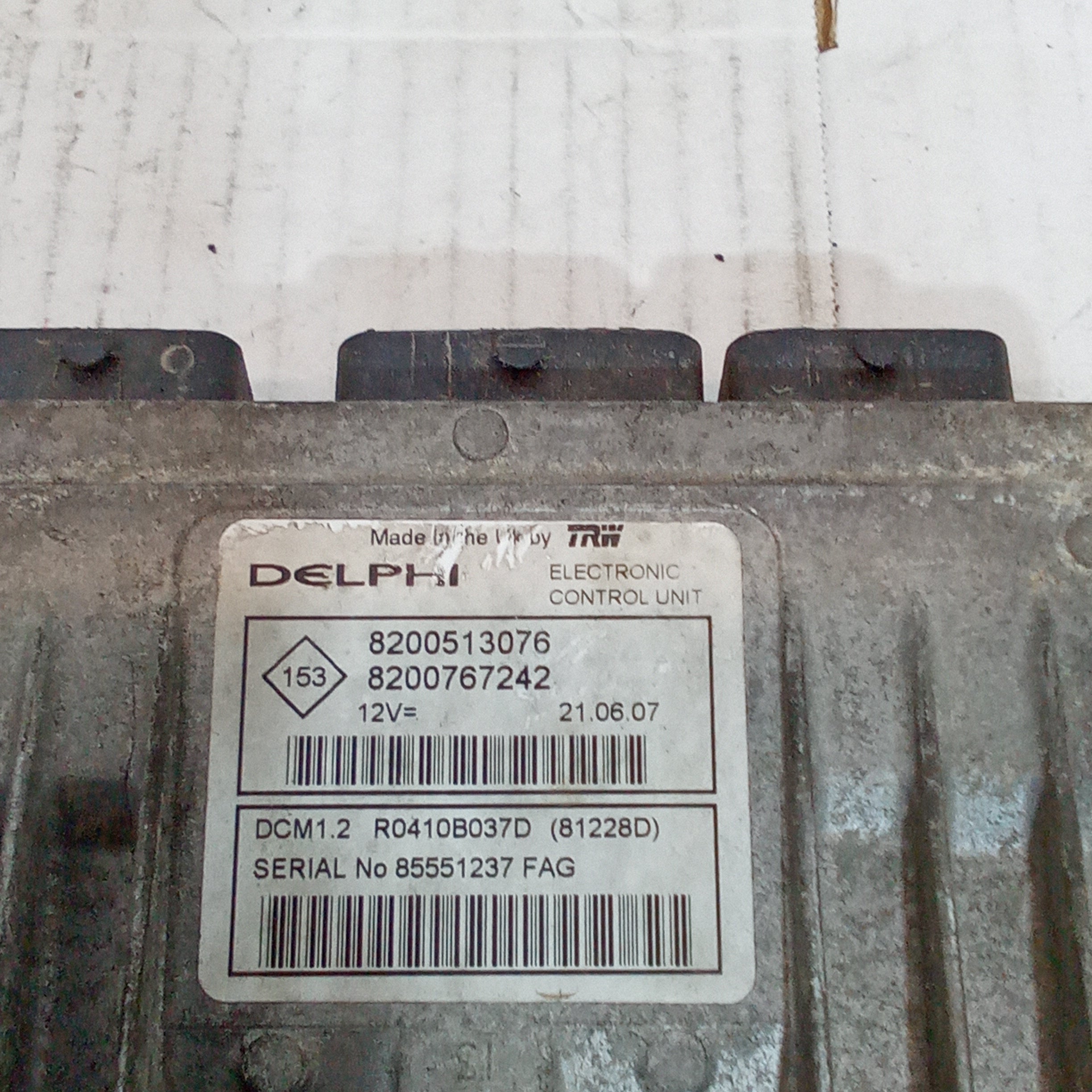 centralina motore renault clio 1.5 cdi anno 2004 cod.8200513076/8200767242