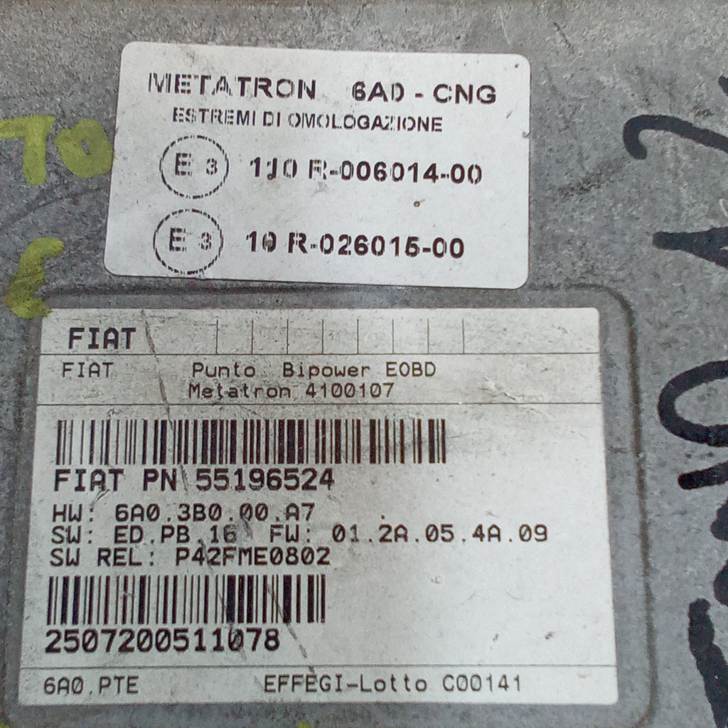 Fiat Punto 1.2 methane control unit year 2003/2011