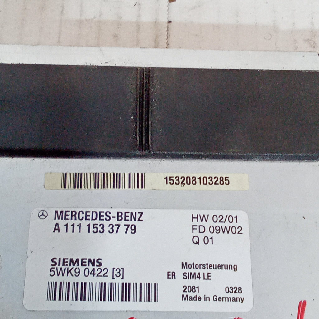 Mercedes SLK 230 engine control unit year 1996/2004 part no. A1111533799