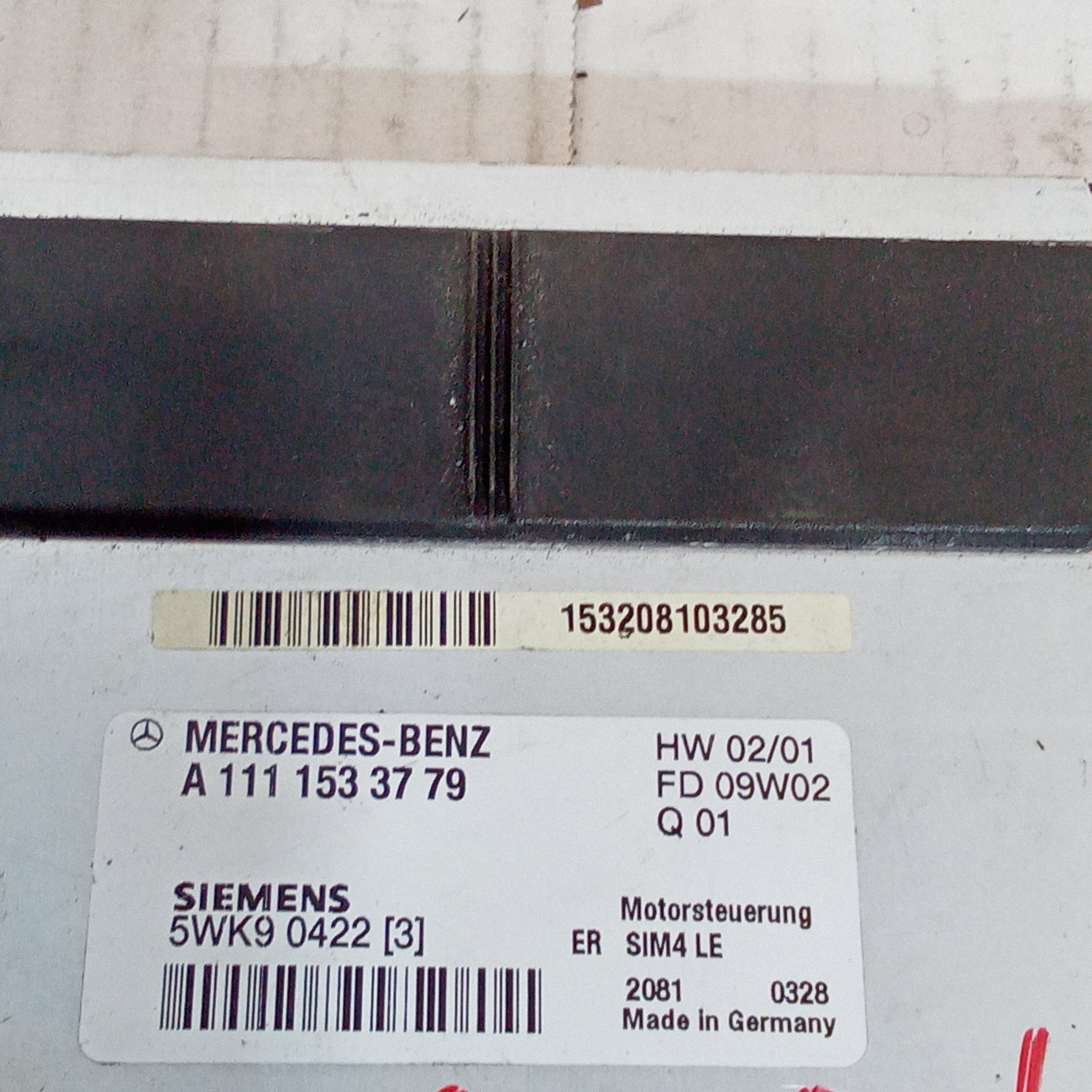Mercedes SLK 230 engine control unit year 1996/2004 part no. A1111533799