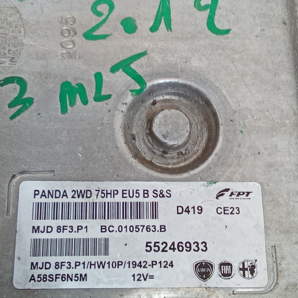 centralina motore fiat panda 1.3 mjt anno 2011/2022 cod 55246933