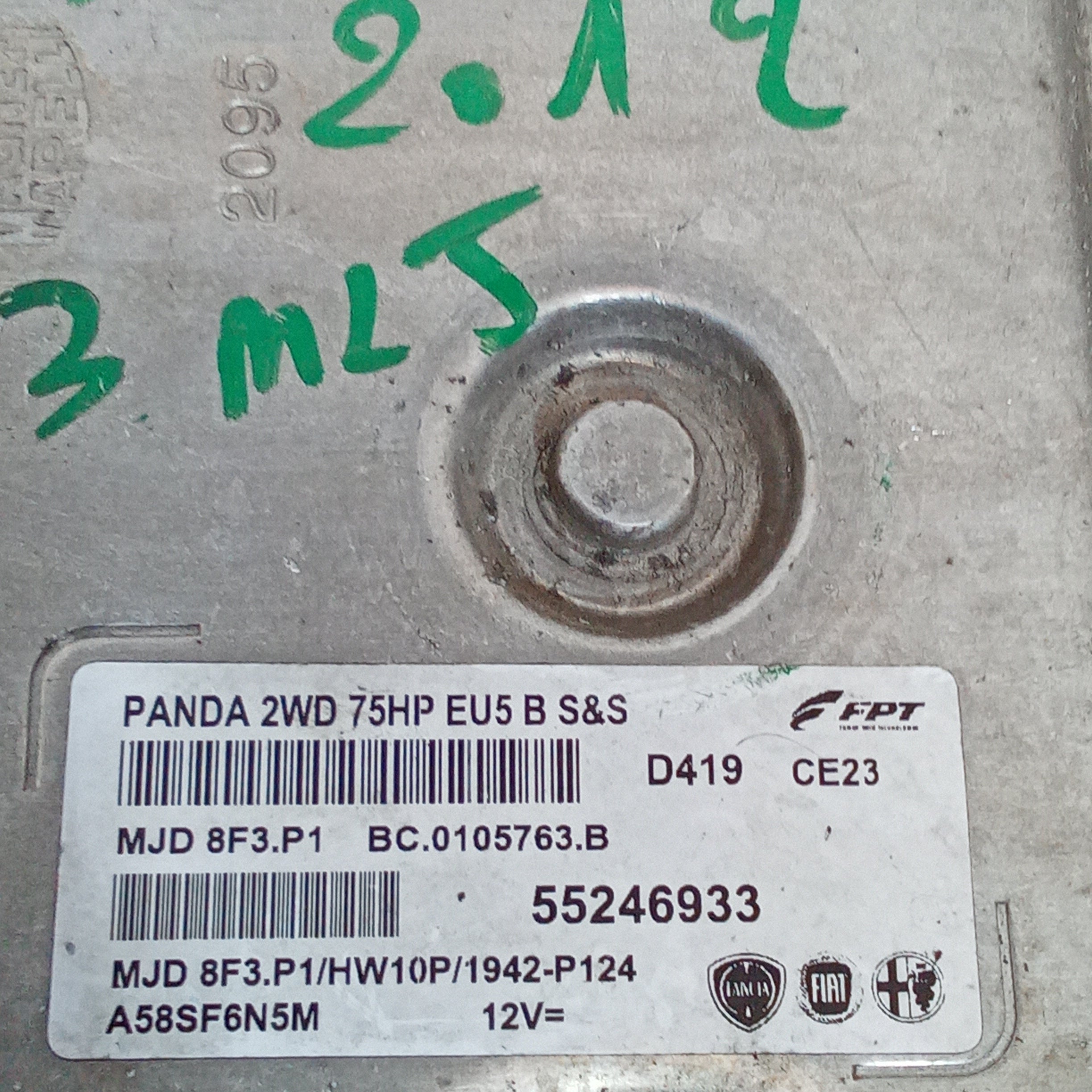 centralina motore fiat panda 1.3 mjt anno 2011/2022 cod 55246933
