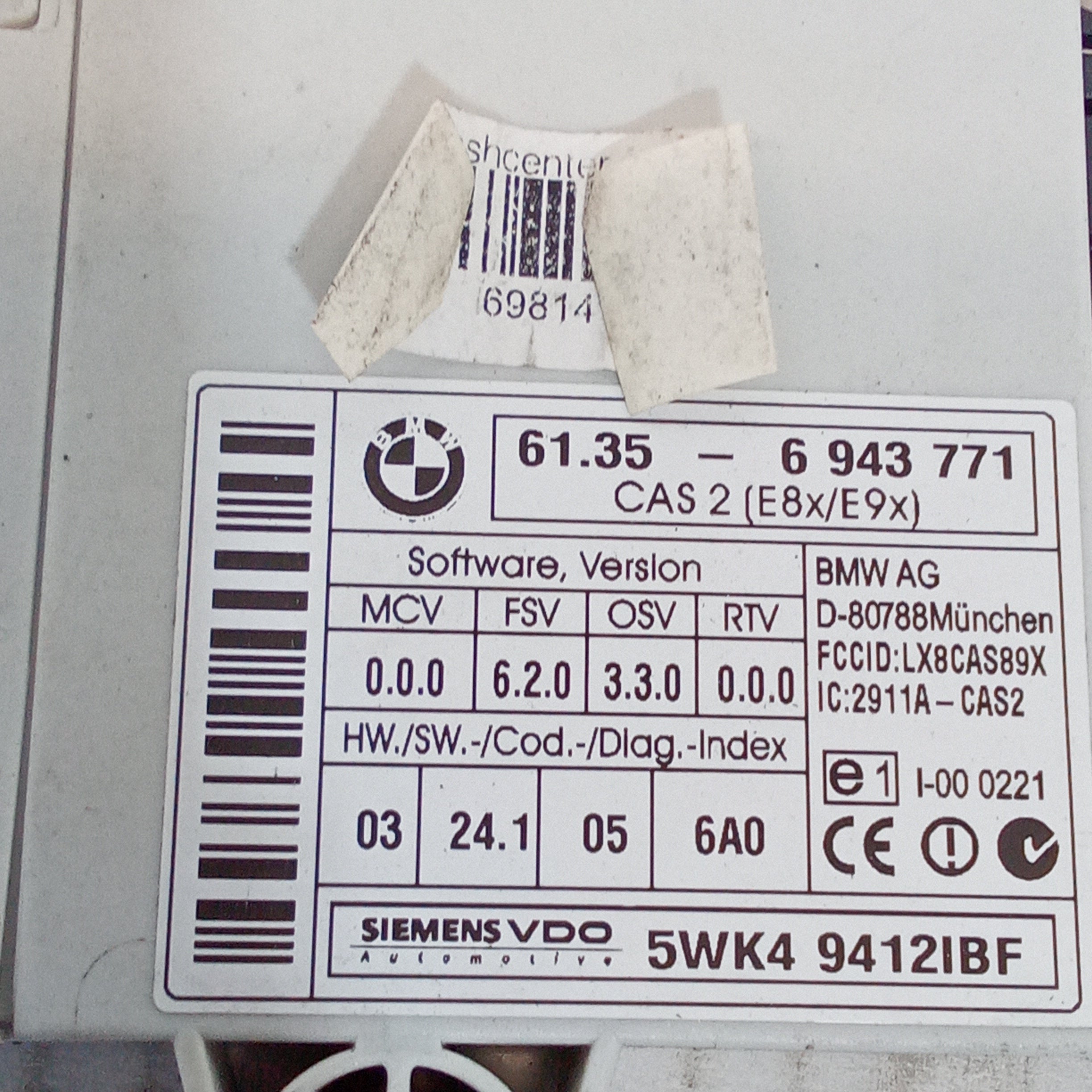 ESP control module BMW 3 series E/90 E91 year 2007