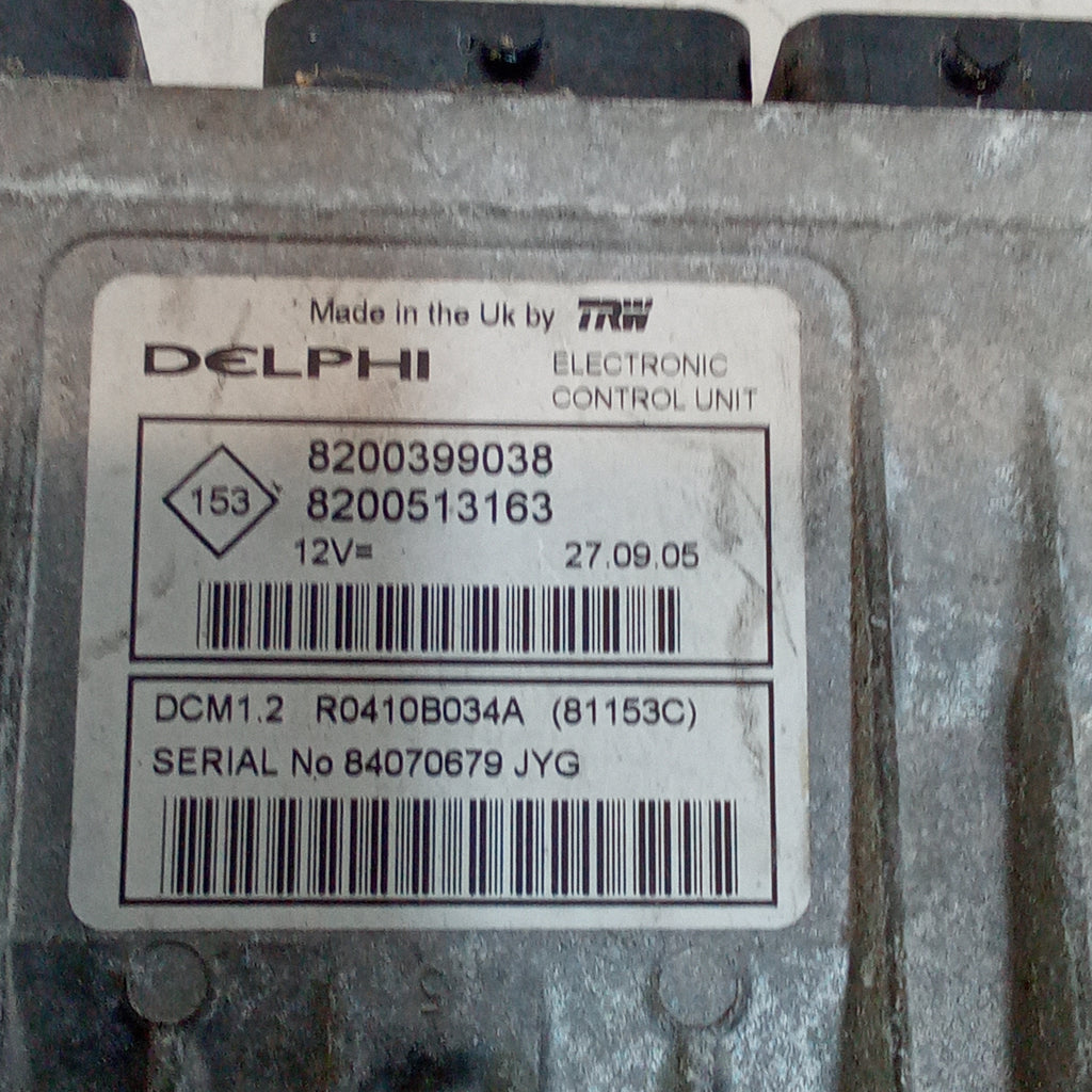 Renault Clio 1.5 dCi engine control unit year 2005 cod.8200399038/8200513163