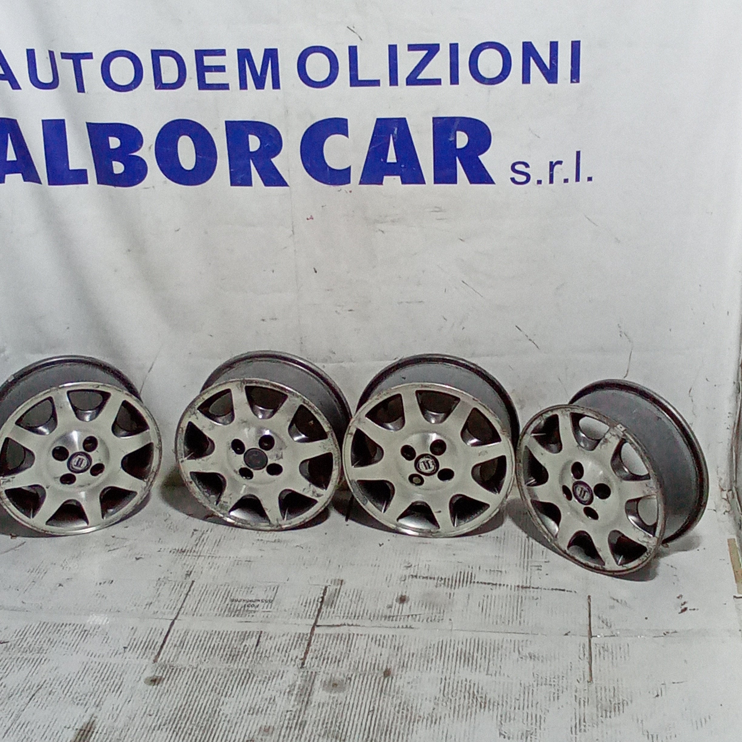 4 cerchi in lega lancia y elefantino 4 fori 14 pollici