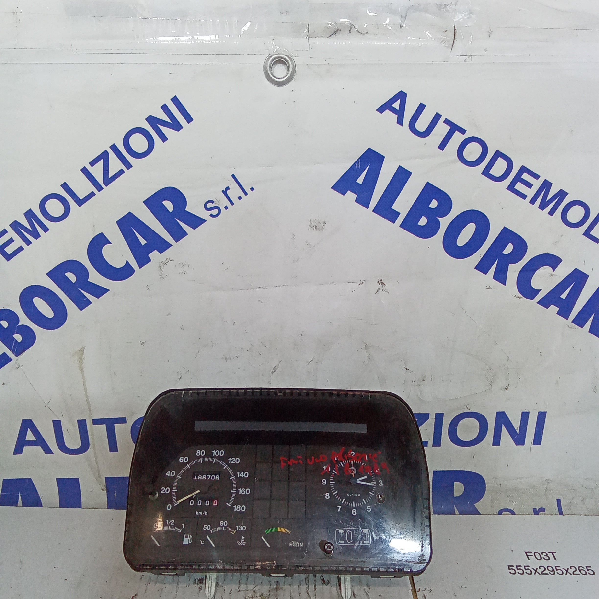 Cuadro de instrumentos cuentakilómetros Fiat Uno 1.1 gasolina año 1989 código 7578235