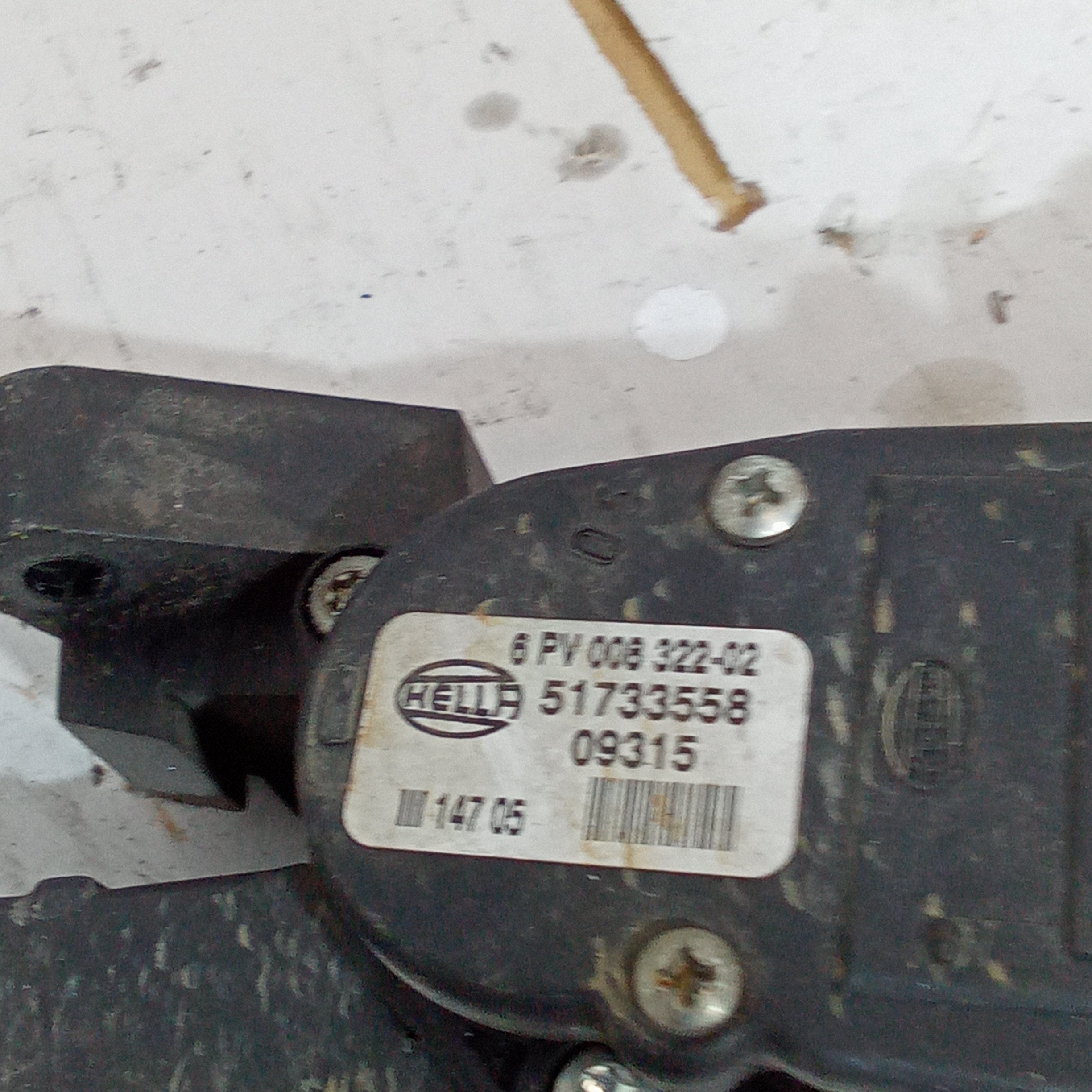 Pedale acceleratore potenziometro fiat croma 1.9jtd anno 2005/2011 codice 51733558