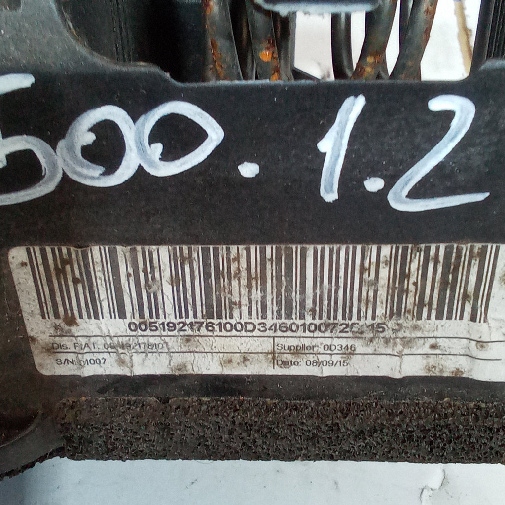 Pedaliera completa fiat 500 1.2 benzina anno 2015 codice 005192176100D