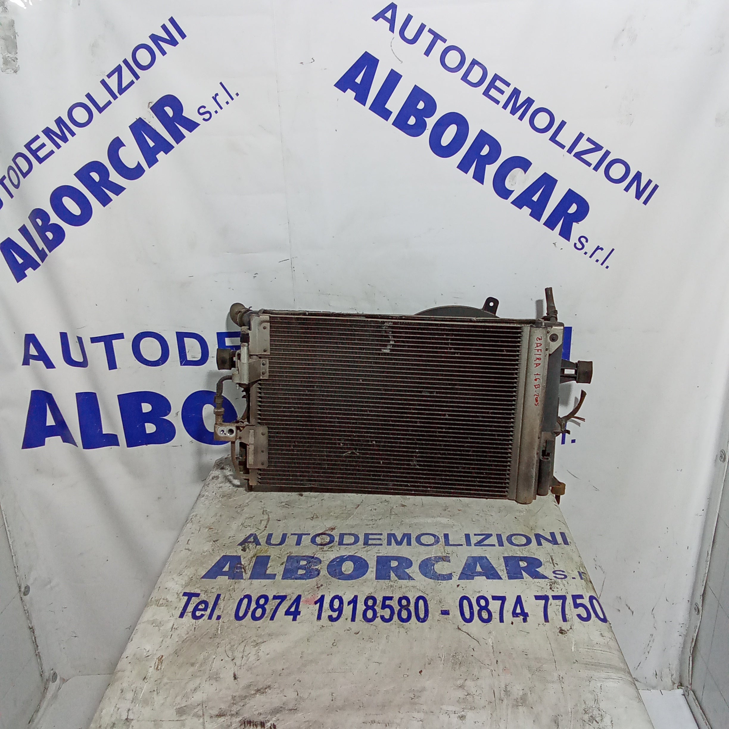 Radiatore raffreddamento acqua completo opel zafira 1.6 benzina anno 2005
