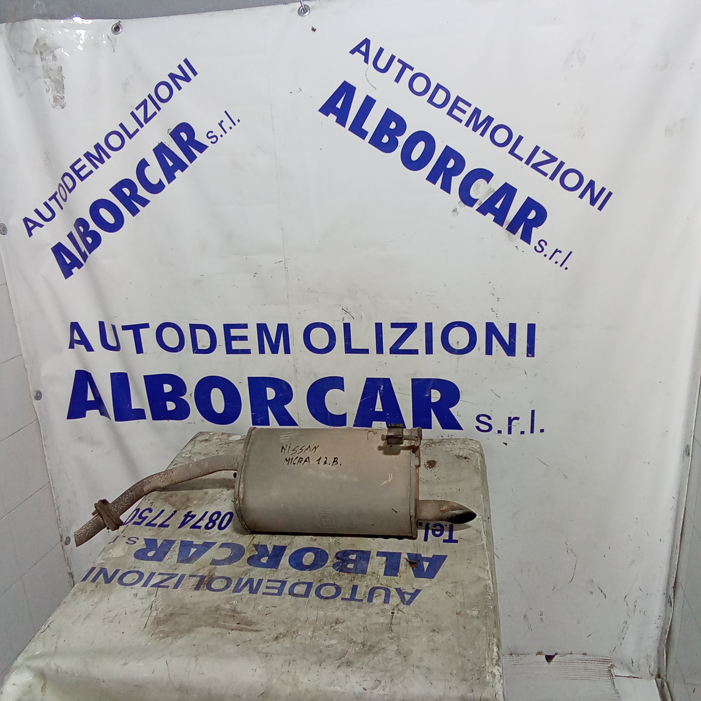 Marmitta terminale di scarico nissan micra 1.3 benzina anno 2005