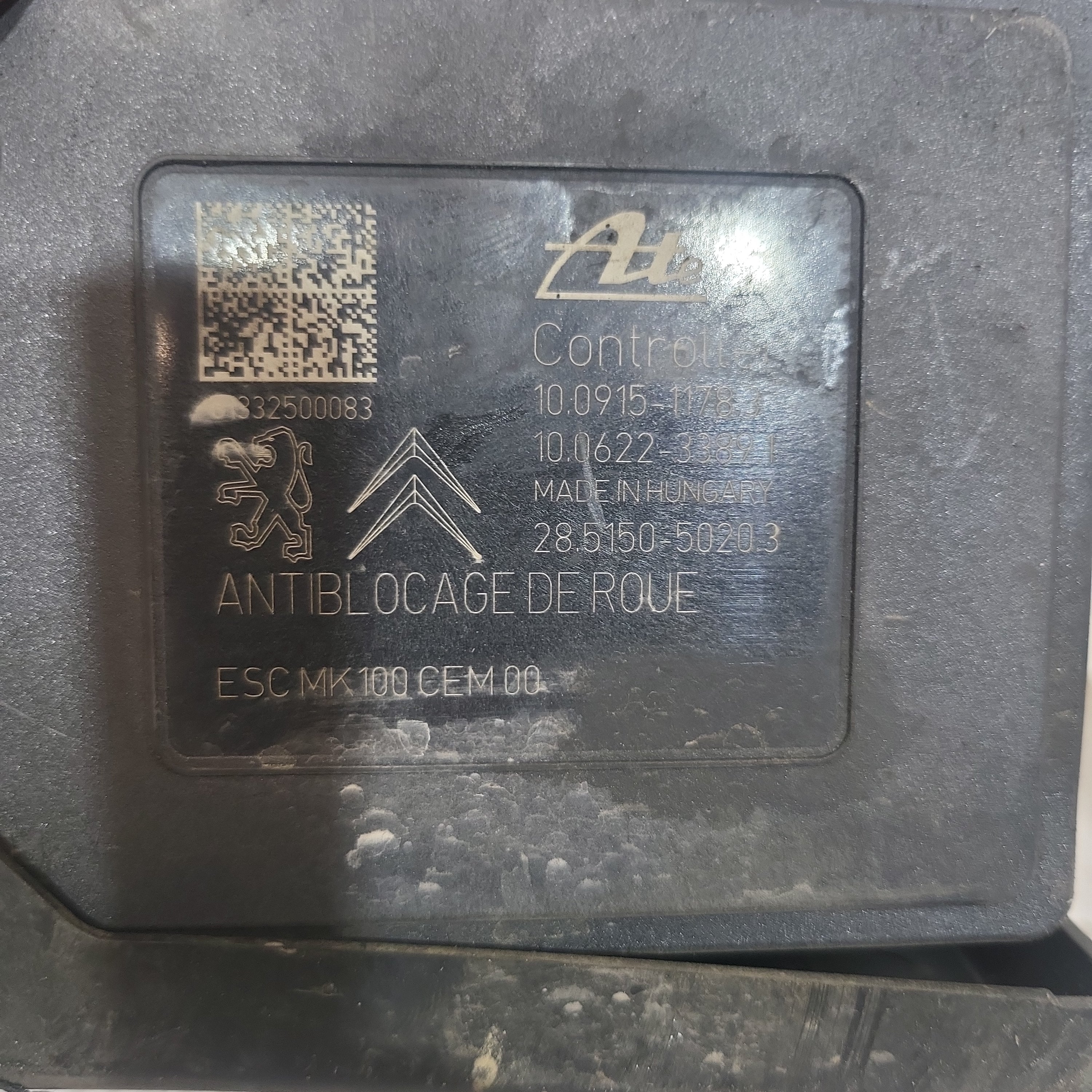 Centralina pompa abs citroen c4/peugeot 208 codice 9806891780