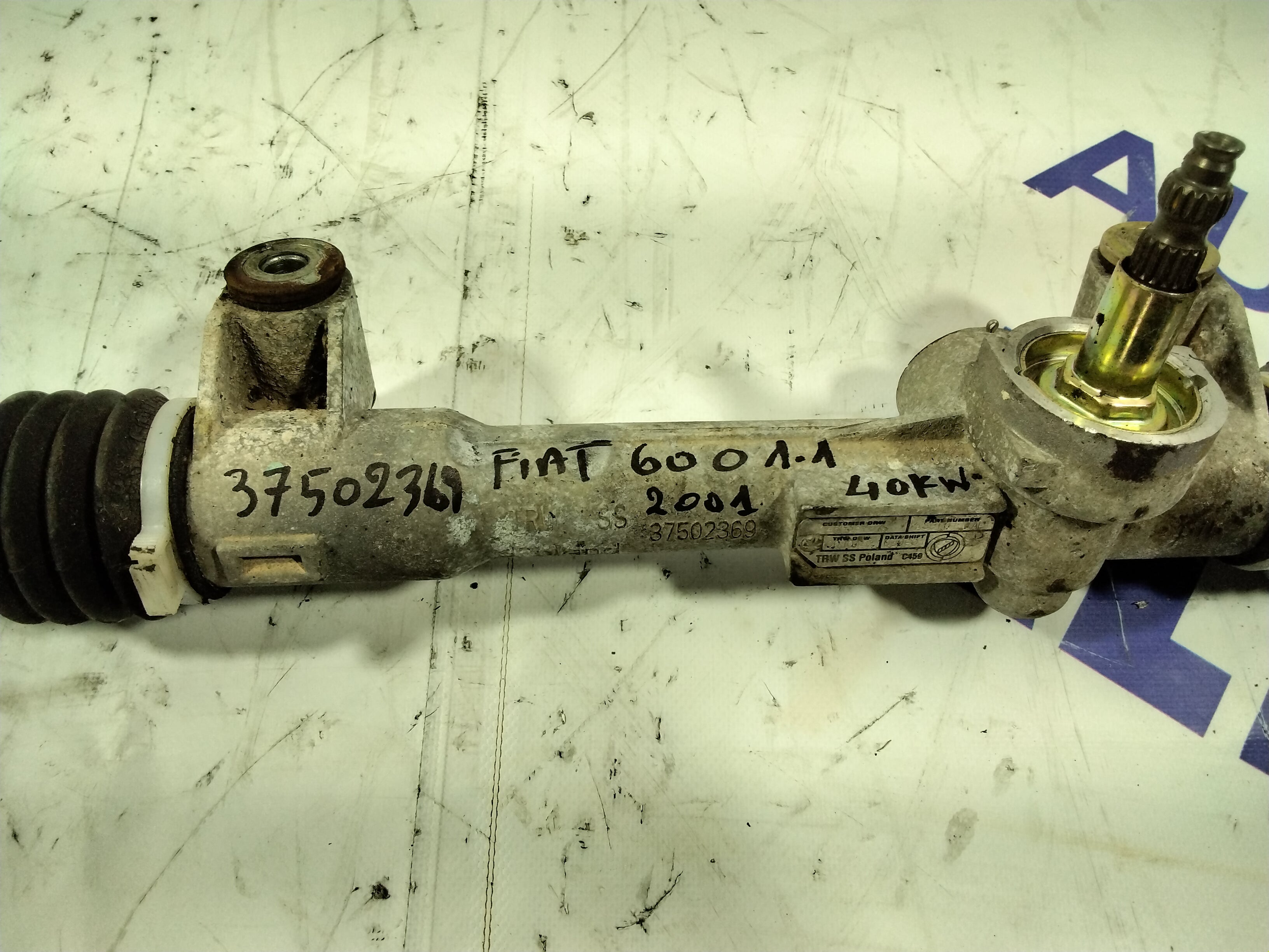 steering box Fiat 600 1.1 petrol 40kw year: 2001 part number: 37502369 (sf6)