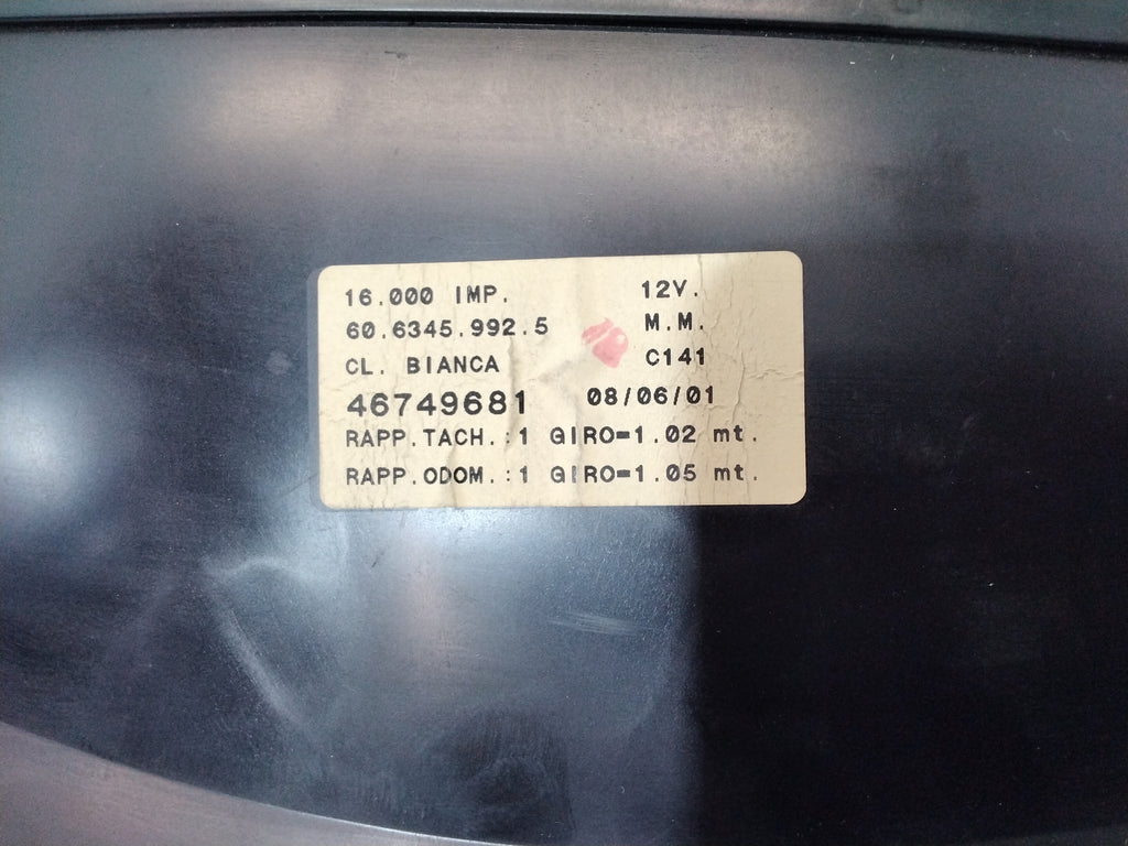 instrument cluster/speedometer/gauge Fiat Brava 1.6 petrol year 98 code:606290002 (sf7p2)
