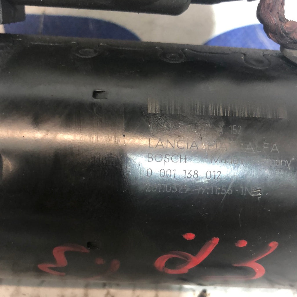 Motorino di avviamento Fiat 1.3 grande punto codice 0001138012